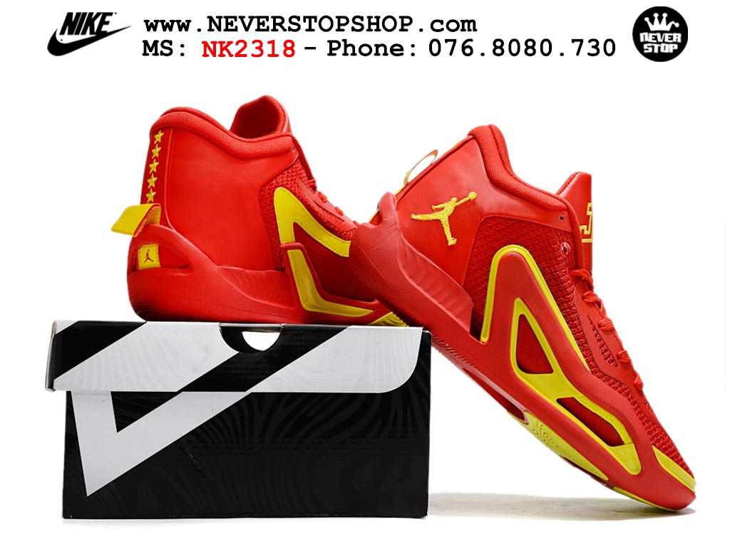Giày bóng rổ nam Nike Jordan Tatum 1 JT 1 Đỏ Vàng hàng đẹp siêu cấp replica 1:1 giá rẻ tại NeverStop Sneaker Shop Hồ Chí Minh