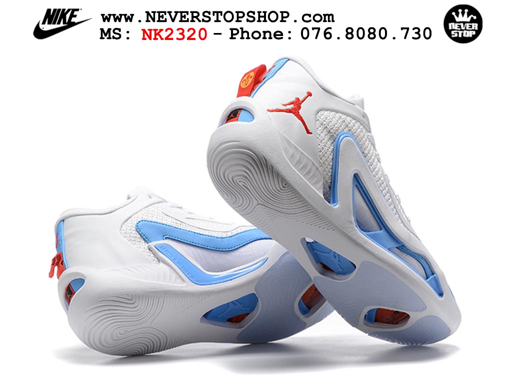 Giày bóng rổ nam Nike Jordan Tatum 1 JT 1 Trắng Xanh Dương hàng đẹp siêu cấp replica 1:1 giá rẻ tại NeverStop Sneaker Shop Hồ Chí Minh