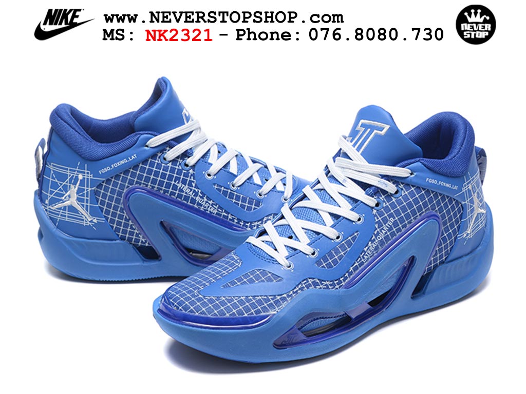 Giày bóng rổ nam Nike Jordan Tatum 1 JT 1 Xanh Dương Trắng hàng đẹp siêu cấp replica 1:1 giá rẻ tại NeverStop Sneaker Shop Hồ Chí Minh