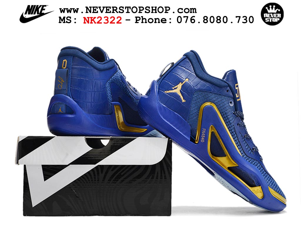 Giày bóng rổ nam Nike Jordan Tatum 1 JT 1 Xanh Dương Vàng hàng đẹp siêu cấp replica 1:1 giá rẻ tại NeverStop Sneaker Shop Hồ Chí Minh
