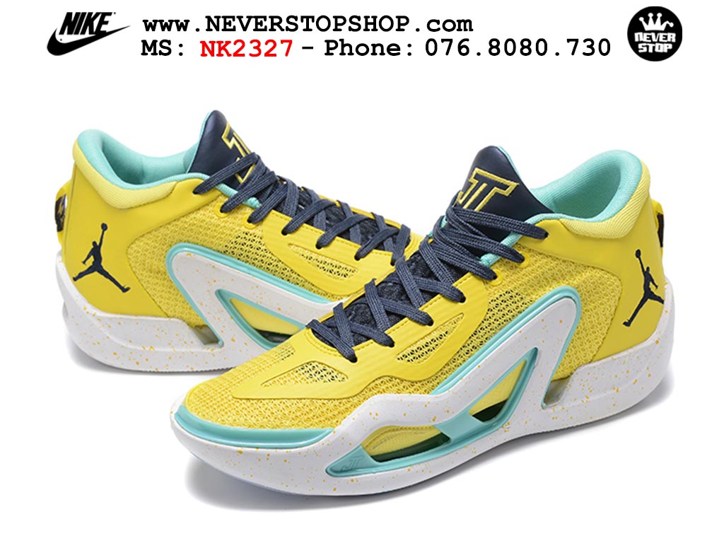 Giày bóng rổ nam Nike Jordan Tatum 1 JT 1 Vàng Trắng hàng đẹp siêu cấp replica 1:1 giá rẻ tại NeverStop Sneaker Shop Hồ Chí Minh