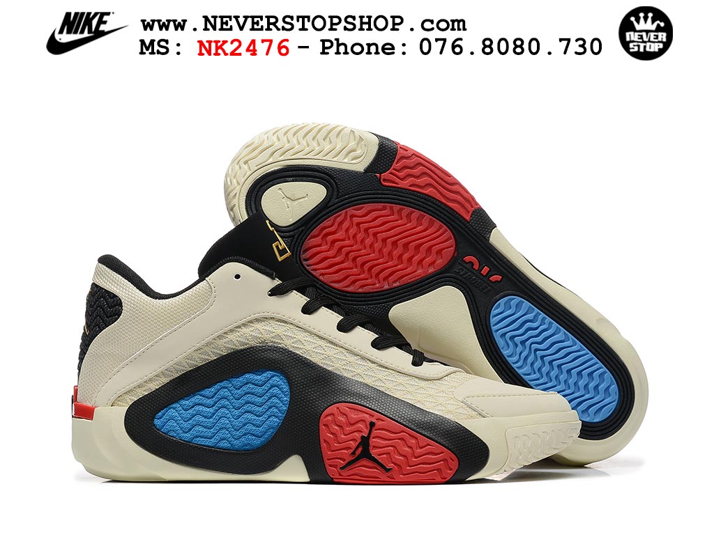 Giày bóng rổ nam Nike Jordan Tatum 2 JT 2 Trắng Đen hàng đẹp siêu cấp replica 1:1 best quality giá rẻ tại NeverStop Sneaker Shop Hồ Chí Minh