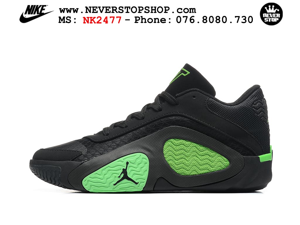 Giày bóng rổ nam Nike Jordan Tatum 2 JT 2 Đen Xanh Lá hàng đẹp siêu cấp replica 1:1 best quality giá rẻ tại NeverStop Sneaker Shop Hồ Chí Minh