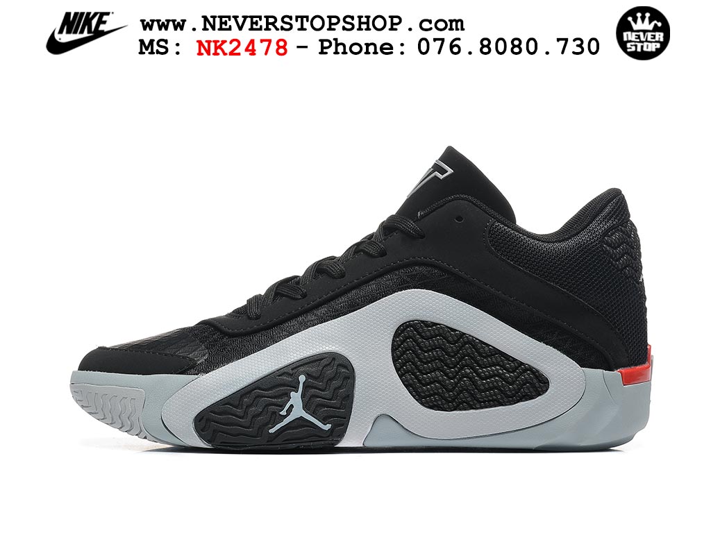 Giày bóng rổ nam Nike Jordan Tatum 2 JT 2 Đen Xám hàng đẹp siêu cấp replica 1:1 best quality giá rẻ tại NeverStop Sneaker Shop Hồ Chí Minh