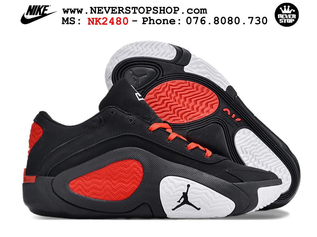 Giày bóng rổ nam Nike Jordan Tatum 2 JT 2 Đen Đỏ hàng đẹp siêu cấp replica 1:1 best quality giá rẻ tại NeverStop Sneaker Shop Hồ Chí Minh