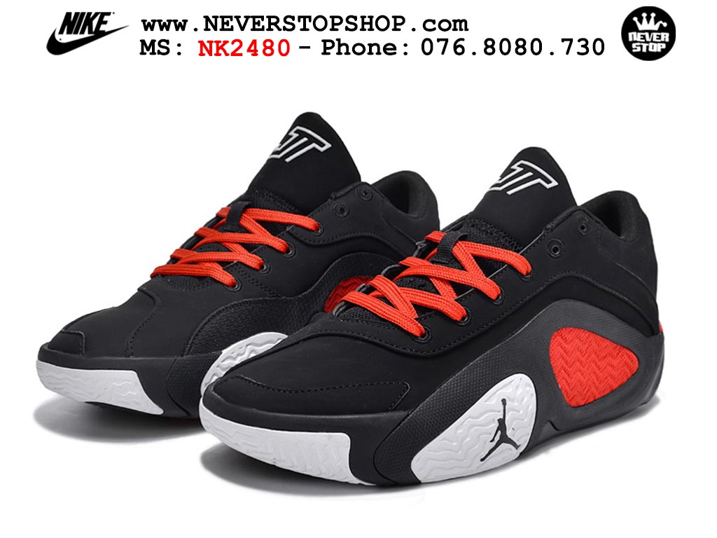 Giày bóng rổ nam Nike Jordan Tatum 2 JT 2 Đen Đỏ hàng đẹp siêu cấp replica 1:1 best quality giá rẻ tại NeverStop Sneaker Shop Hồ Chí Minh