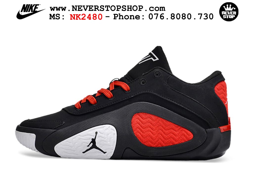 Giày bóng rổ nam Nike Jordan Tatum 2 JT 2 Đen Đỏ hàng đẹp siêu cấp replica 1:1 best quality giá rẻ tại NeverStop Sneaker Shop Hồ Chí Minh