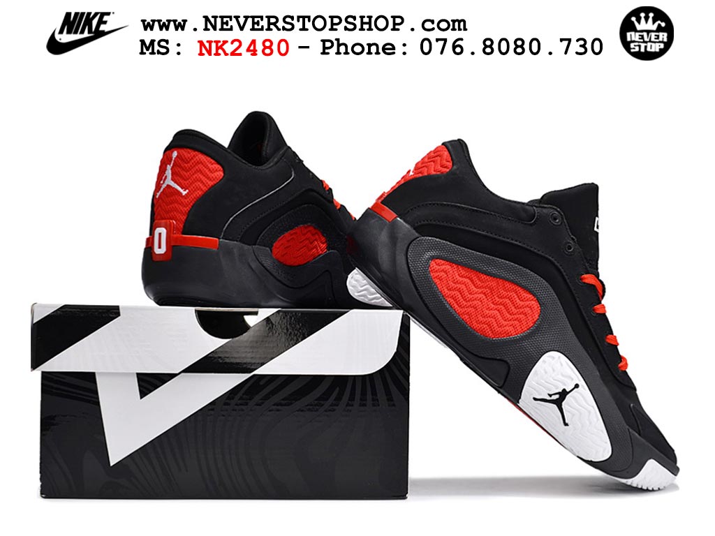 Giày bóng rổ nam Nike Jordan Tatum 2 JT 2 Đen Đỏ hàng đẹp siêu cấp replica 1:1 best quality giá rẻ tại NeverStop Sneaker Shop Hồ Chí Minh