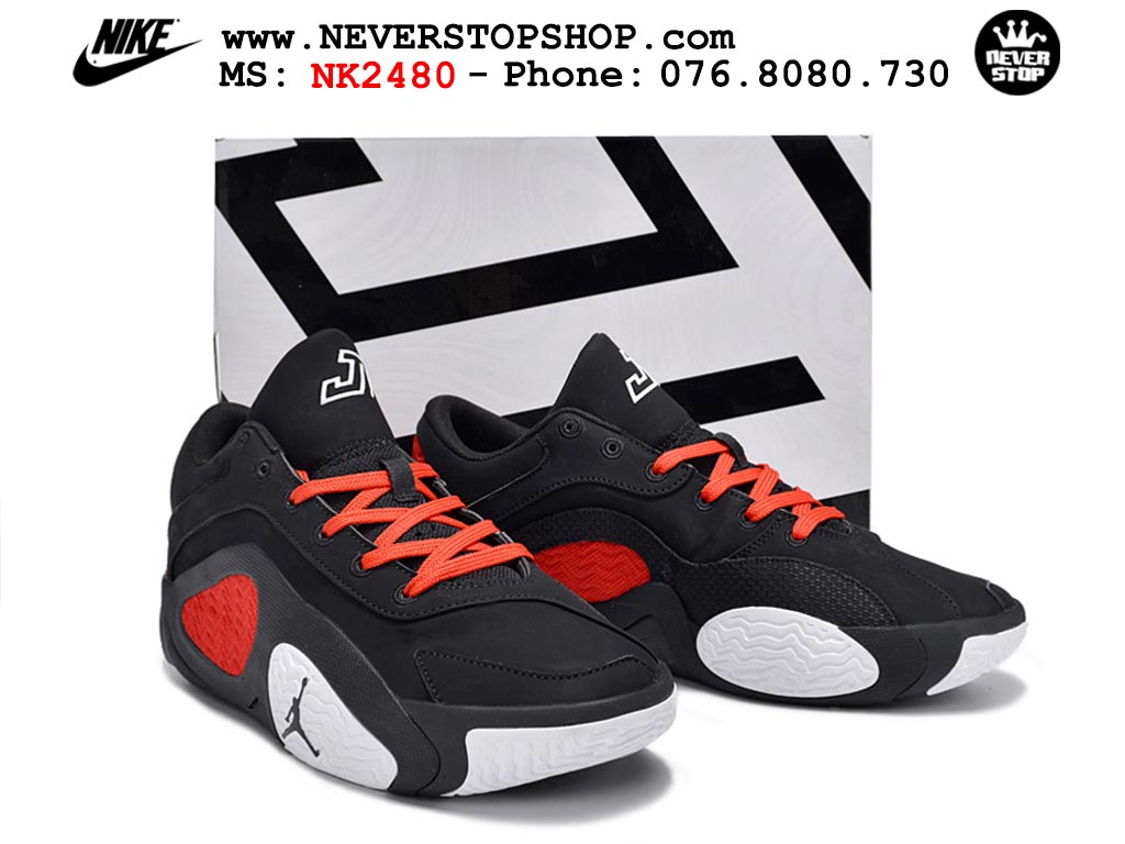 Giày bóng rổ nam Nike Jordan Tatum 2 JT 2 Đen Đỏ hàng đẹp siêu cấp replica 1:1 best quality giá rẻ tại NeverStop Sneaker Shop Hồ Chí Minh