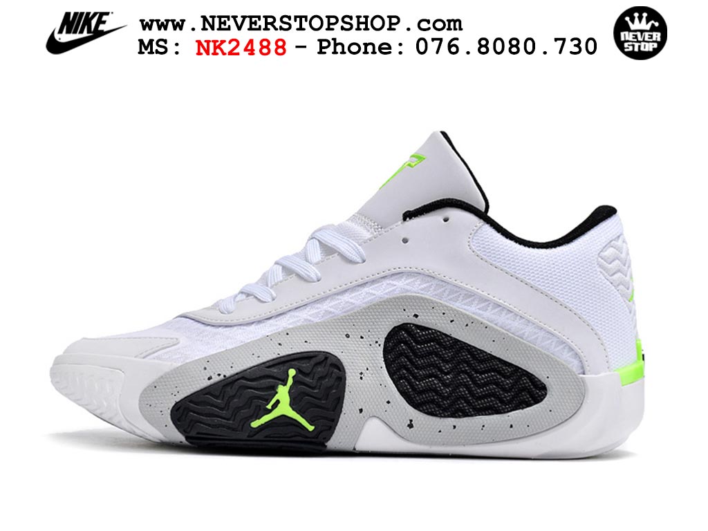 Giày bóng rổ nam Nike Jordan Tatum 2 JT 2 Trắng Đen hàng đẹp siêu cấp replica 1:1 best quality giá rẻ tại NeverStop Sneaker Shop Hồ Chí Minh