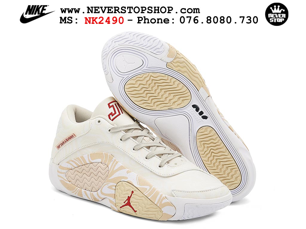 Giày bóng rổ nam Nike Jordan Tatum 2 JT 2 Trắng Đỏ hàng đẹp siêu cấp replica 1:1 best quality giá rẻ tại NeverStop Sneaker Shop Hồ Chí Minh