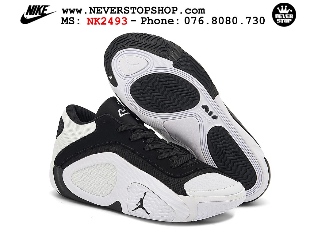 Giày bóng rổ nam Nike Jordan Tatum 2 JT 2 Trắng Đen hàng đẹp siêu cấp replica 1:1 best quality giá rẻ tại NeverStop Sneaker Shop Hồ Chí Minh