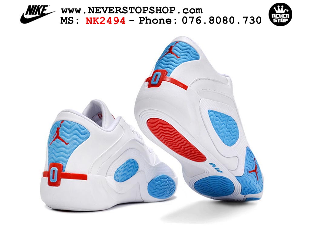 Giày bóng rổ nam Nike Jordan Tatum 2 JT 2 Trắng Xanh Dương hàng đẹp siêu cấp replica 1:1 best quality giá rẻ tại NeverStop Sneaker Shop Hồ Chí Minh