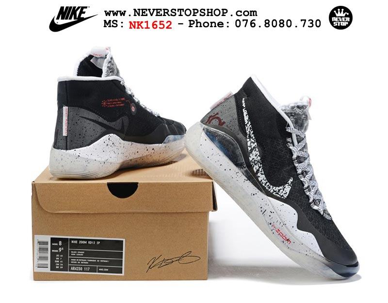 Giày bóng rổ NIKE KD 12 Black Cement hàng đẹp chuẩn sfake replica giá rẻ tốt nhất HCM