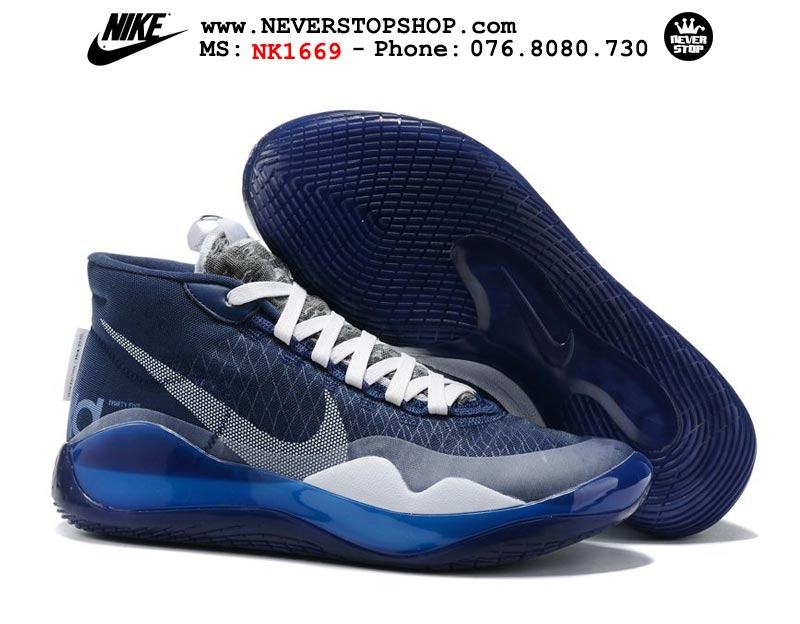 Giày bóng rổ NIKE KD 12 Blue Navy hàng đẹp chuẩn sfake replica giá rẻ tốt nhất HCM