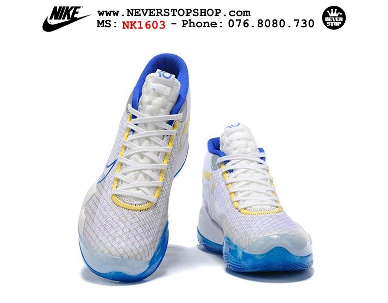 Giày bóng rổ NIKE KD 12 Warriors White Blue hàng đẹp chuẩn sfake replica giá rẻ tốt nhất HCM