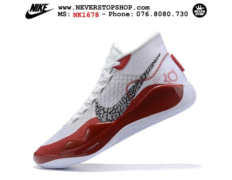 Giày bóng rổ NIKE KD 12 White Red hàng đẹp chuẩn sfake replica giá rẻ tốt nhất HCM