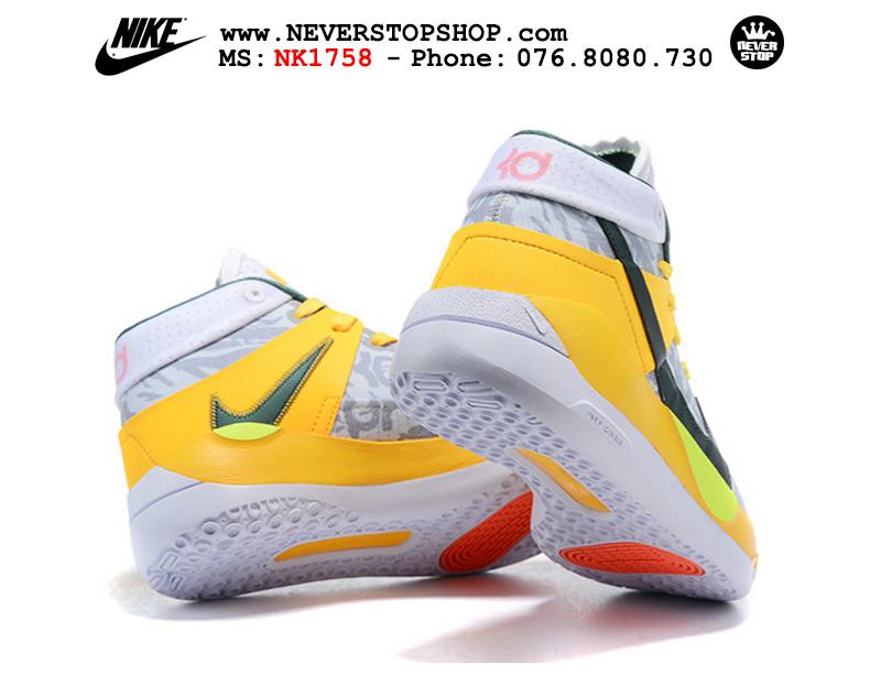 Giày bóng rổ NIKE KD 13 White Yellow hàng đẹp chuẩn sfake replica giá rẻ tốt nhất HCM