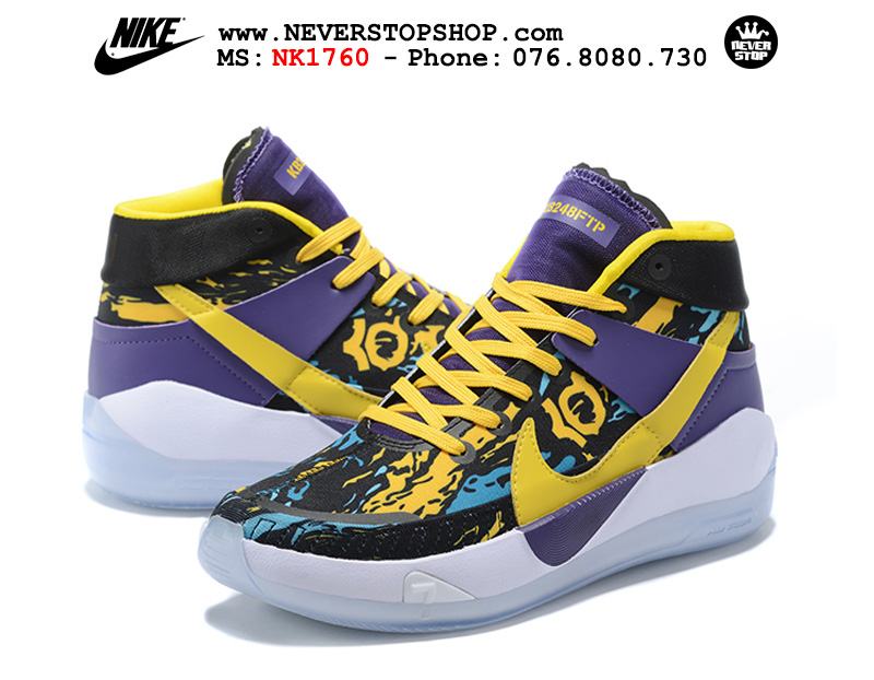 Giày bóng rổ NIKE KD 13 Yellow Purple White hàng đẹp chuẩn sfake replica giá rẻ tốt nhất HCM