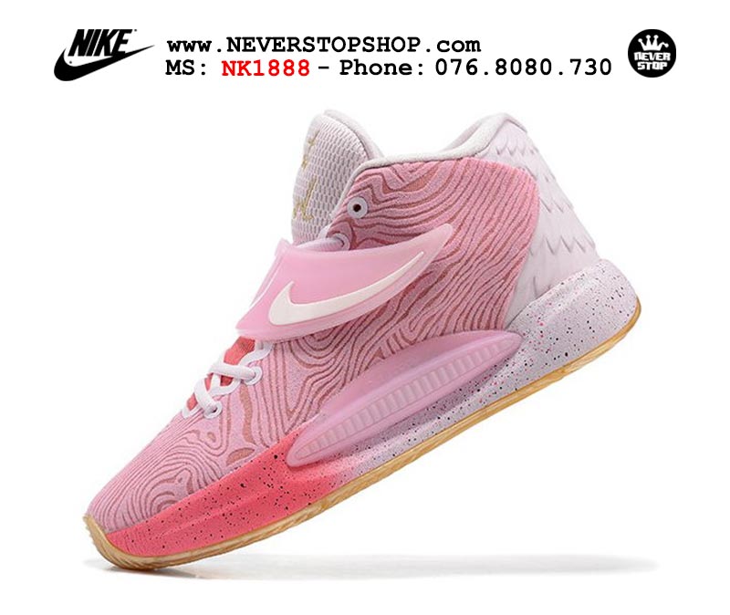 Giày Nike KD 14 Hồng Trắng bóng rổ nam hàng đẹp sfake replica 1:1 giá rẻ tại NeverStop Sneaker Shop Quận 3 HCM