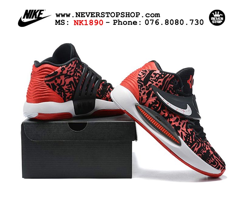 Giày Nike KD 14 Đen Đỏ bóng rổ nam hàng đẹp sfake replica 1:1 giá rẻ tại NeverStop Sneaker Shop Quận 3 HCM