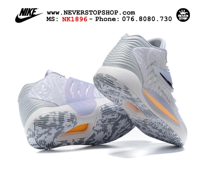Giày Nike KD 14 Trắng Xám bóng rổ nam hàng đẹp sfake replica 1:1 giá rẻ tại NeverStop Sneaker Shop Quận 3 HCM