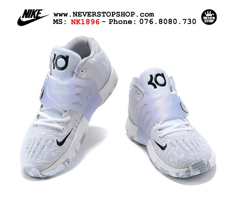 Giày Nike KD 14 Trắng Xám bóng rổ nam hàng đẹp sfake replica 1:1 giá rẻ tại NeverStop Sneaker Shop Quận 3 HCM