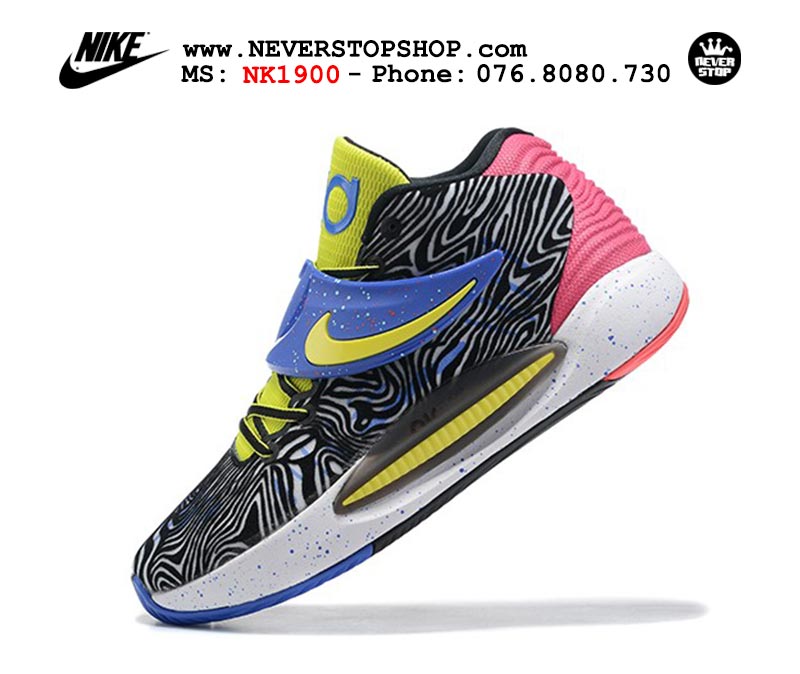 Giày Nike KD 14 Đen Sọc bóng rổ nam hàng đẹp sfake replica 1:1 giá rẻ tại NeverStop Sneaker Shop Quận 3 HCM
