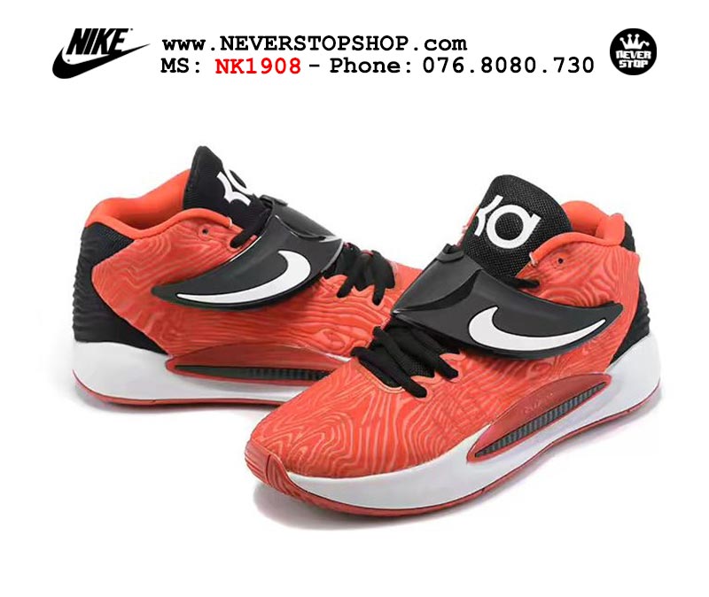 Giày Nike KD 14 Đỏ Trắng bóng rổ nam hàng đẹp sfake replica 1:1 giá rẻ tại NeverStop Sneaker Shop Quận 3 HCM
