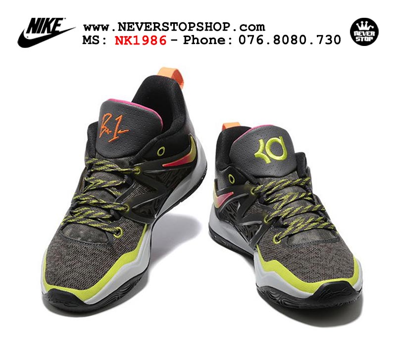 Giày bóng rổ nam Nike KD 15 Đen Vàng Cam bản đẹp chuẩn replica 1:1 authentic giá rẻ tại NeverStop Sneaker Shop Quận 3 HCM