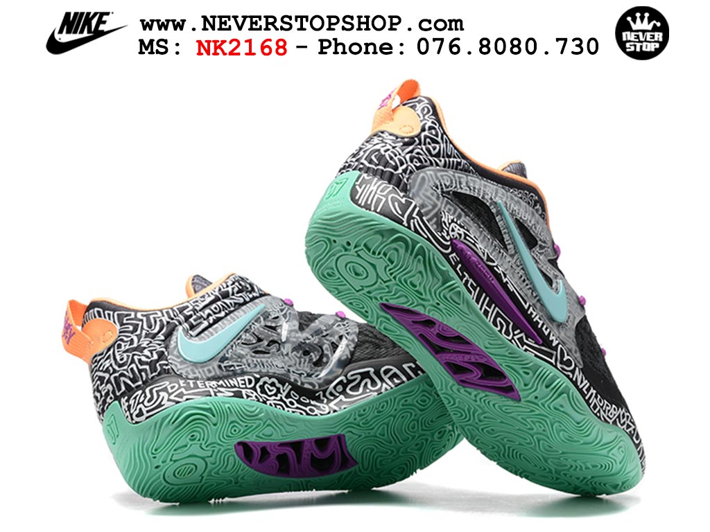 Giày bóng rổ nam Nike KD 15 Đen Xanh Lá bản đẹp chuẩn replica 1:1 authentic giá rẻ tại NeverStop Sneaker Shop Quận 3 HCM