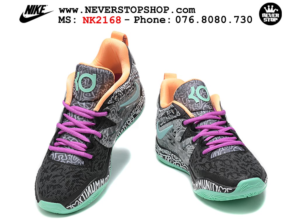 Giày bóng rổ nam Nike KD 15 Đen Xanh Lá bản đẹp chuẩn replica 1:1 authentic giá rẻ tại NeverStop Sneaker Shop Quận 3 HCM