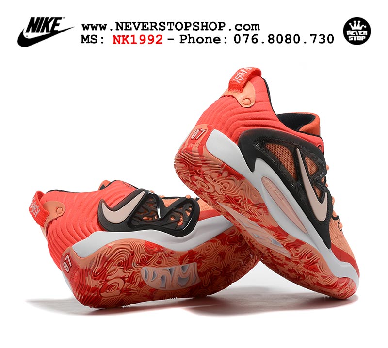 Giày bóng rổ nam Nike KD 15 Đỏ Đen bản đẹp chuẩn replica 1:1 authentic giá rẻ tại NeverStop Sneaker Shop Quận 3 HCM