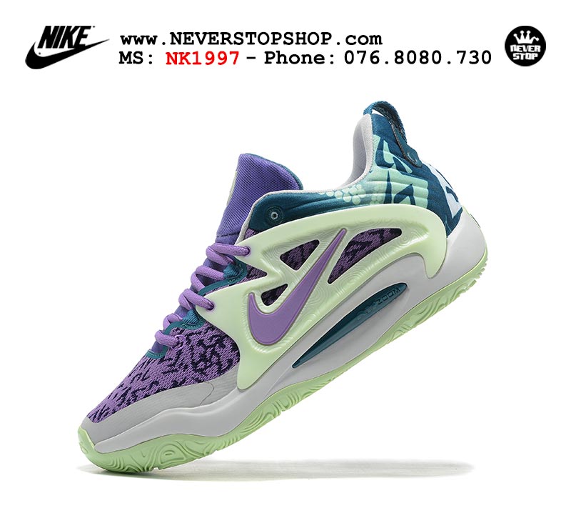 Giày bóng rổ nam Nike KD 15 Xanh Tím bản đẹp chuẩn replica 1:1 authentic giá rẻ tại NeverStop Sneaker Shop Quận 3 HCM