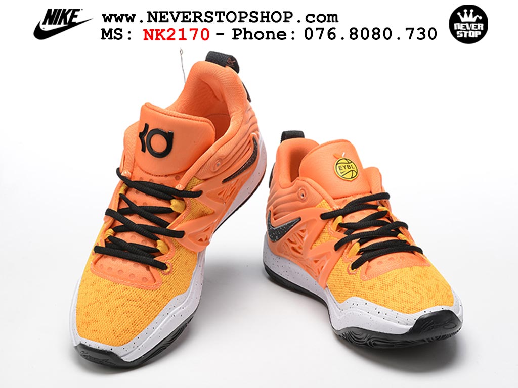 Giày bóng rổ nam Nike KD 15 Cam Đen bản đẹp chuẩn replica 1:1 authentic giá rẻ tại NeverStop Sneaker Shop Quận 3 HCM