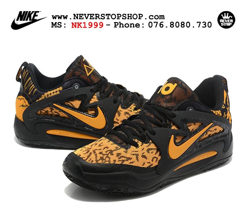 Giày bóng rổ nam Nike KD 15 Đen Vàng bản đẹp chuẩn replica 1:1 authentic giá rẻ tại NeverStop Sneaker Shop Quận 3 HCM
