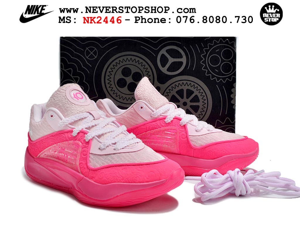 Giày bóng rổ nam Nike KD 16 Hồng Tím bản đẹp chuẩn replica 1:1 authentic giá rẻ tại NeverStop Sneaker Shop Quận 3 HCM