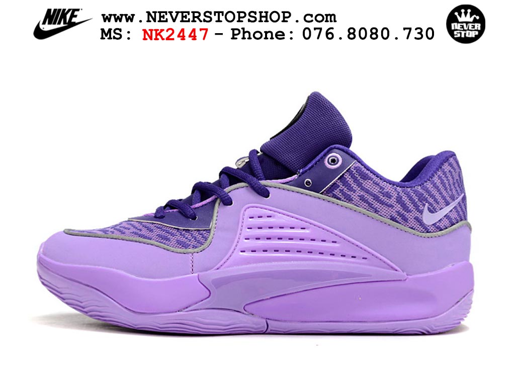 Giày bóng rổ nam Nike KD 16 Tím bản đẹp chuẩn replica 1:1 authentic giá rẻ tại NeverStop Sneaker Shop Quận 3 HCM