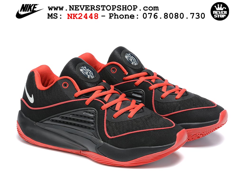 Giày bóng rổ nam Nike KD 16 Đen Đỏ bản đẹp chuẩn replica 1:1 authentic giá rẻ tại NeverStop Sneaker Shop Quận 3 HCM