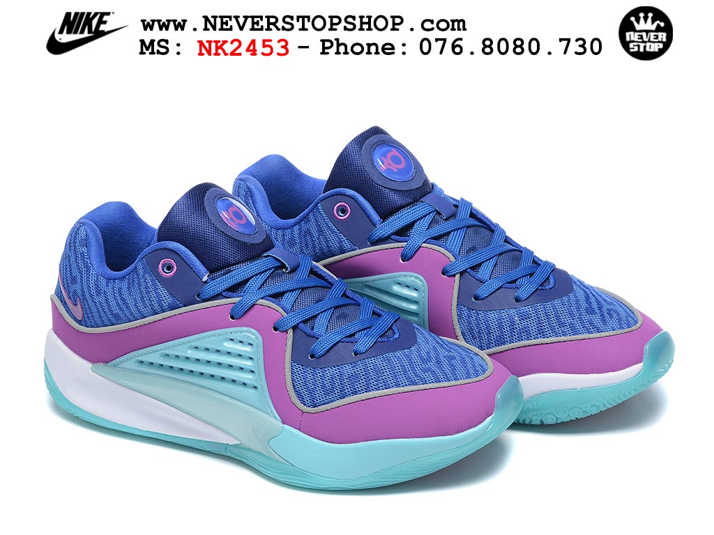 Giày bóng rổ nam Nike KD 16 Xanh Tím bản đẹp chuẩn replica 1:1 authentic giá rẻ tại NeverStop Sneaker Shop Quận 3 HCM