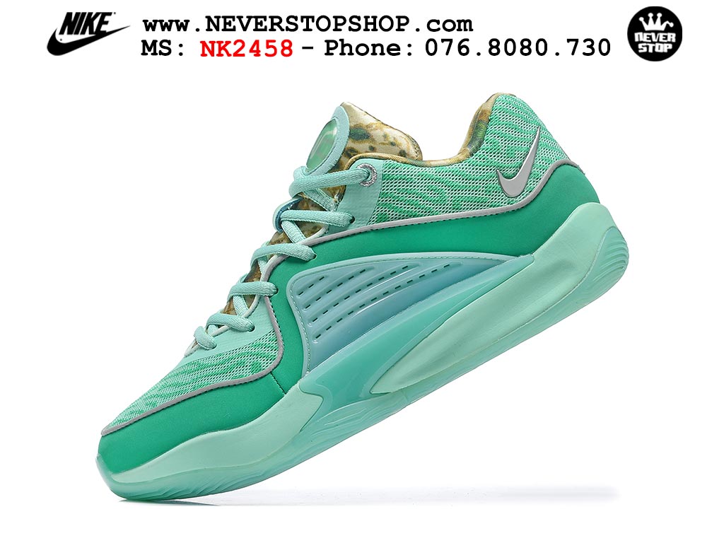 Giày bóng rổ nam Nike KD 16 Xanh Mint bản đẹp chuẩn replica 1:1 authentic giá rẻ tại NeverStop Sneaker Shop Quận 3 HCM