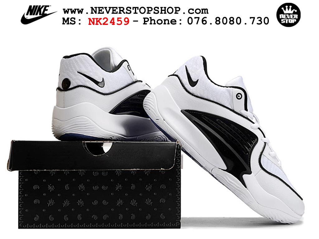 Giày bóng rổ nam Nike KD 16 Trắng Đen bản đẹp chuẩn replica 1:1 authentic giá rẻ tại NeverStop Sneaker Shop Quận 3 HCM