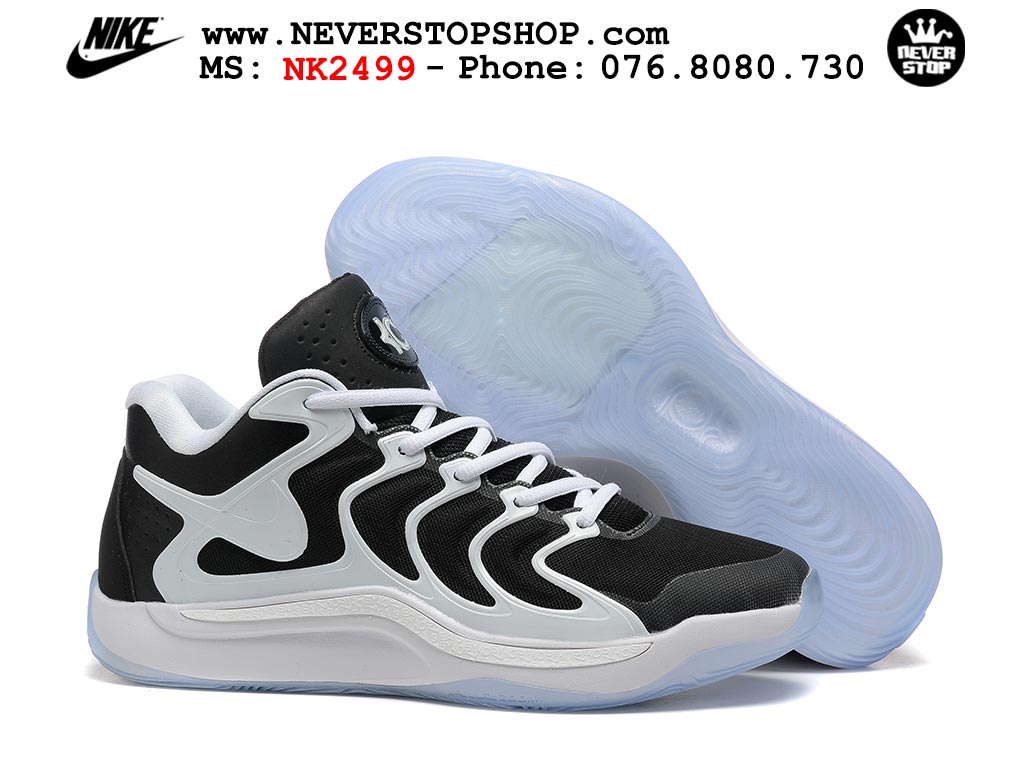 Giày bóng rổ nam Nike KD 17 Đen Trắng bản best quality đẹp chuẩn replica 1:1 authentic giá rẻ tại NeverStop Sneaker Shop Quận 3 HCM