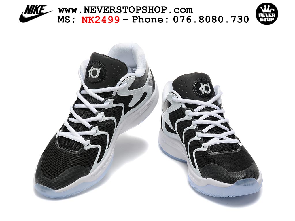 Giày bóng rổ nam Nike KD 17 Đen Trắng bản best quality đẹp chuẩn replica 1:1 authentic giá rẻ tại NeverStop Sneaker Shop Quận 3 HCM