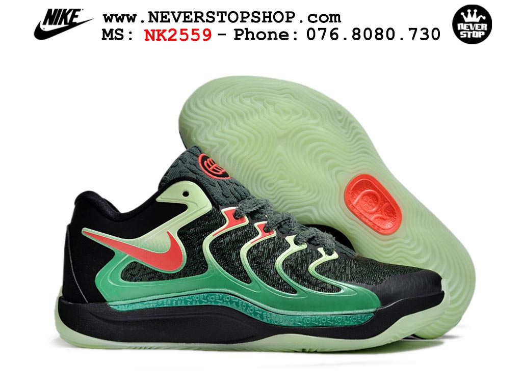 Giày bóng rổ nam Nike KD 17 Xanh Lá Đen bản best quality đẹp chuẩn replica 1:1 authentic giá rẻ tại NeverStop Sneaker Shop Quận 3 HCM