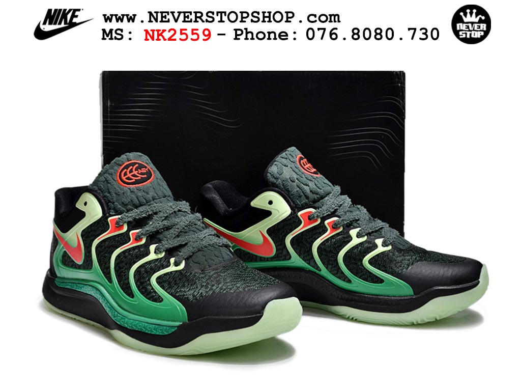 Giày bóng rổ nam Nike KD 17 Xanh Lá Đen bản best quality đẹp chuẩn replica 1:1 authentic giá rẻ tại NeverStop Sneaker Shop Quận 3 HCM