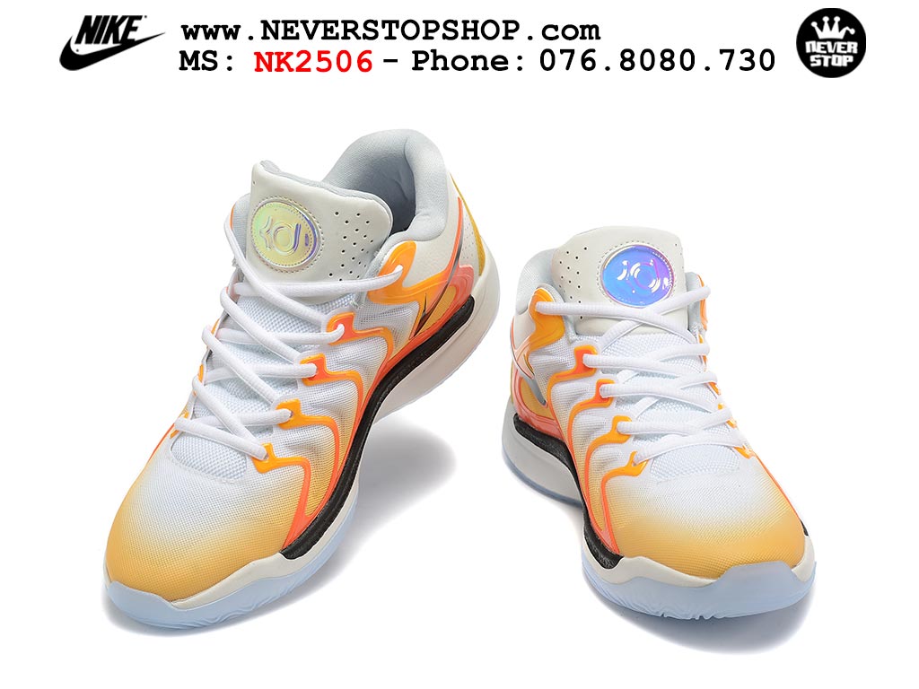 Giày bóng rổ nam Nike KD 17 Trắng Cam bản best quality đẹp chuẩn replica 1:1 authentic giá rẻ tại NeverStop Sneaker Shop Quận 3 HCM