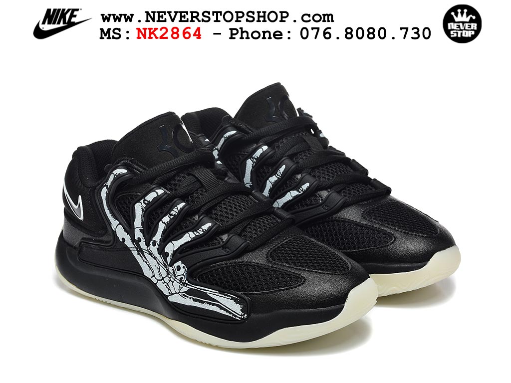 Giày bóng rổ nam Nike KD 18 Đen Trắng bản best quality đẹp chuẩn replica 1:1 authentic giá rẻ tại NeverStop Sneaker Shop Quận 3 HCM