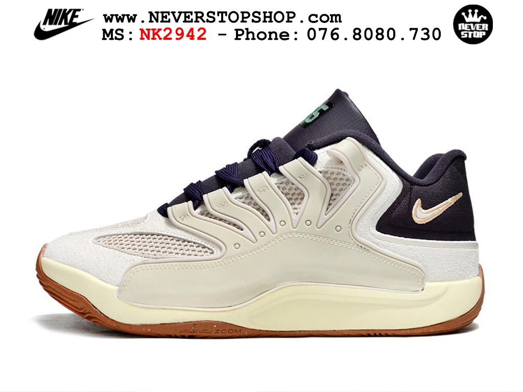 Giày bóng rổ nam Nike KD 18 Trắng Tím bản best quality đẹp chuẩn replica 1:1 authentic giá rẻ tại NeverStop Sneaker Shop Quận 3 HCM