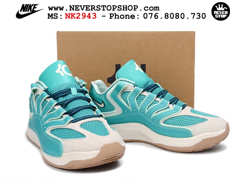 Giày bóng rổ cổ thấp NIKE KD 18 WANDA PRATT tích hợp full Air Zoom hàng chuẩn replica 1:1 siêu cấp, giá rẻ tốt nhất quận 3 HCM tại NeverStop Sneaker Shop Giày bóng rổ nam Nike KD 18 Xanh Ngọc Trắng bản best quality đẹp chuẩn replica 1:1 authentic giá rẻ tại NeverStop Sneaker Shop Quận 3 HCM